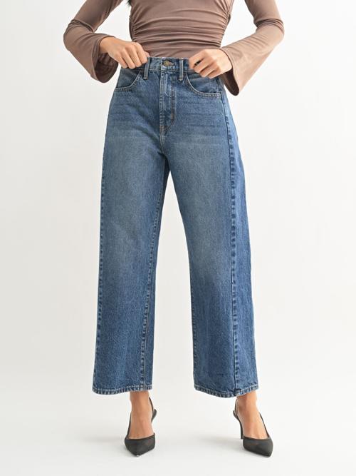 Just Black Dark Denim Barrel Jean Twist