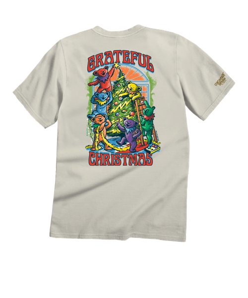 Grateful Dead Setting Up For Santa - Coconut Dyed Short Sleeve Crewneck T-Shirt