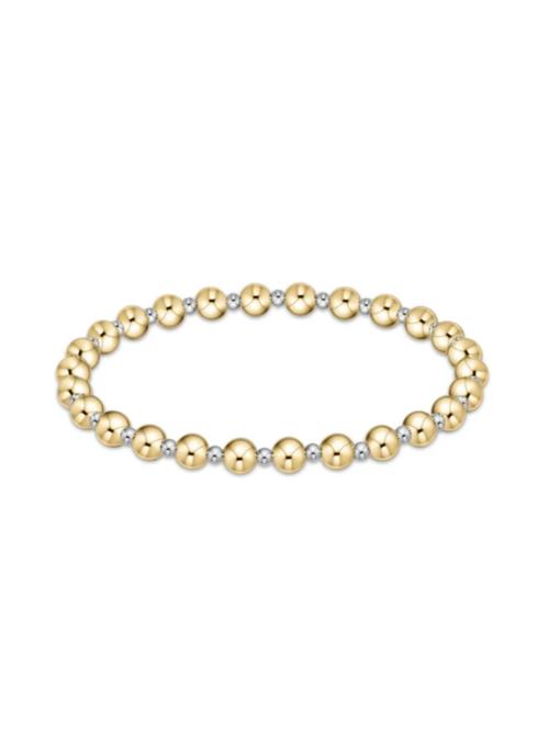 enewton Classic Grateful Pattern 5mm Bead Bracelet - Mixed Metal