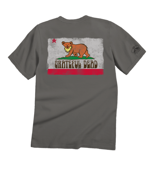 Grateful Dead California Flag - Crater Dyed® Short Sleeve Crewneck T-Shirt