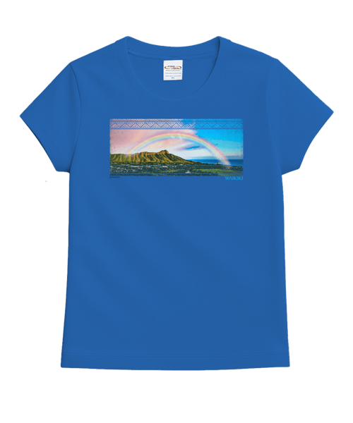 Waikiki Rainbow - Blue Hawaii Dyed Short Sleeve Crewneck T-Shirt