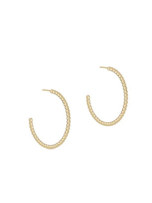 enewton Beaded Classic 1.25" Post Hoop - 2mm