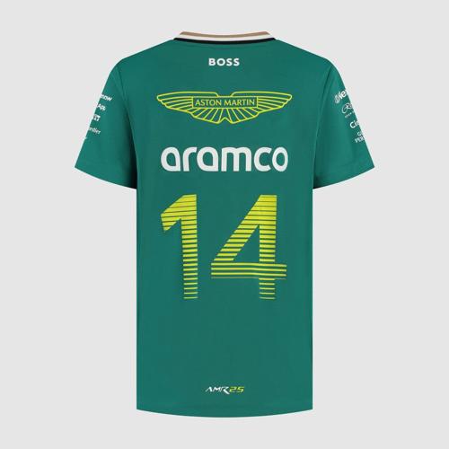 Aston Martin F1 2025 Kids Fernando Alonso Team T-Shirt - Youth Green
