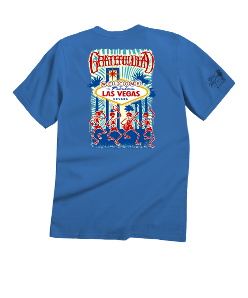Grateful Dead Vegas - Blue Hawaii Dyed Short Sleeve Crewneck T-Shirt