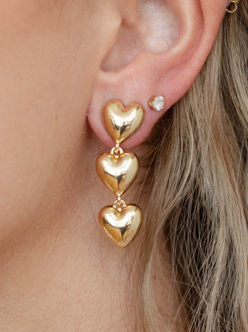 Three Heart Dangle Earring