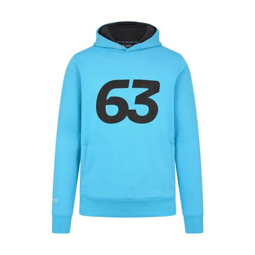 Mercedes AMG Petronas F1 Men's George Russell Hooded Sweatshirt - Blue