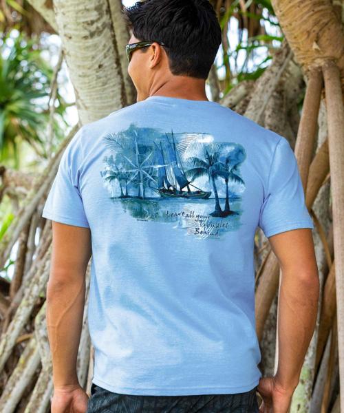 Sail Away - Blue Sky Short Sleeve Crewneck T-Shirt