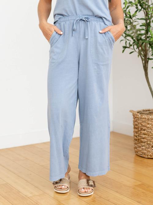 Mineral Washed Crop Pant