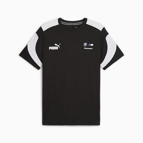 BMW M Motorsports Puma Men's MT7+ T-Shirt- Black/Blue