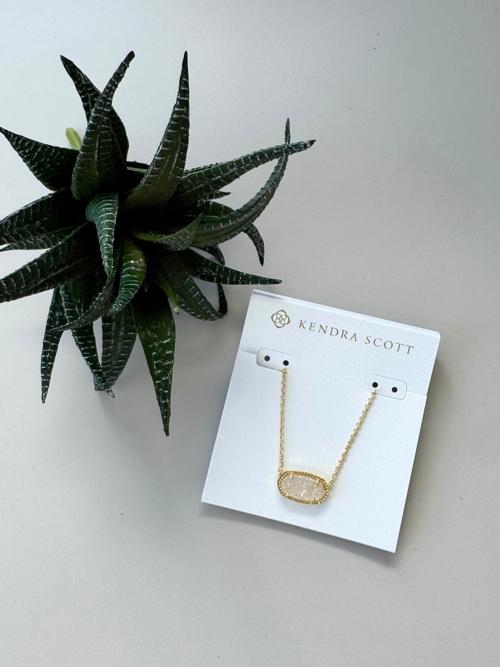 Kendra Scott Elisa Necklace - Gold Iridescent Drusy