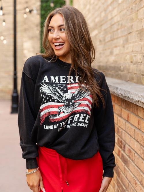 America Land Of The Free Mineral Sweatshirts