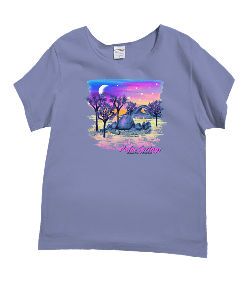 Desert Radiance - Lavender Dyed Short Sleeve Scoop Neck T-Shirt