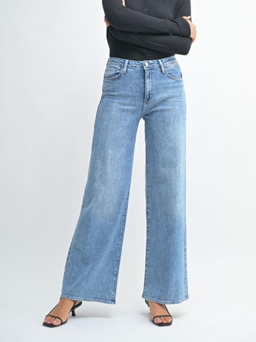 Just Black Medium Denim Stretchy Wide Leg