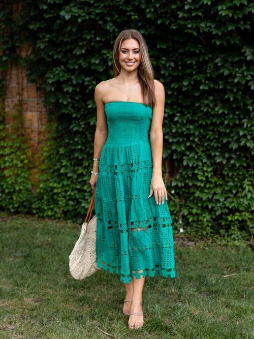 Eyelet Lace Classy Tube Dress