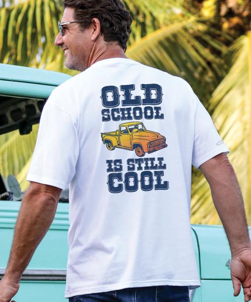Old School - White Short Sleeve Crewneck T-Shirt