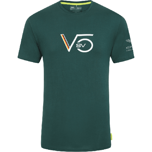 Aston Martin F1 Men's Sebastian Vettel Driver T-Shirt - Green