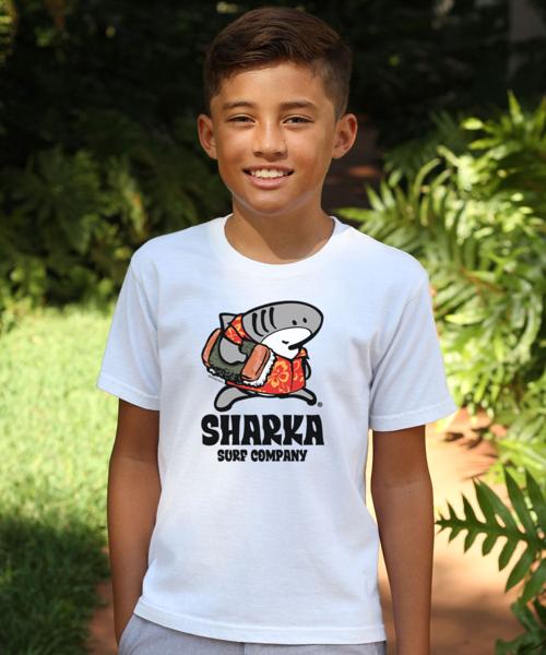 Musubi Sharka™ - White Short Sleeve Crewneck T-Shirt