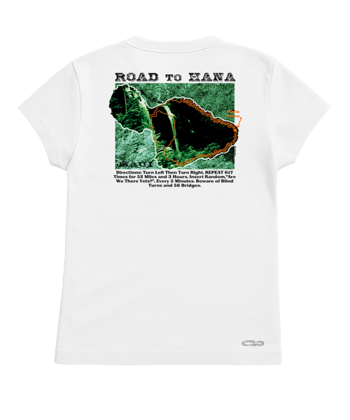 Crazy Road To Hana - White Short Sleeve Crewneck T-Shirt