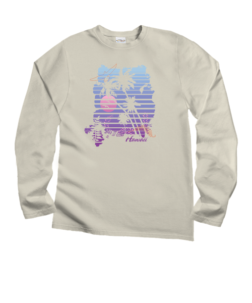 Sea Breeze - Coconut Dyed Long Sleeve Crewneck T-Shirt