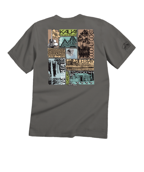 Kauai Collage - Crater Dyed® Short Sleeve Crewneck T-Shirt