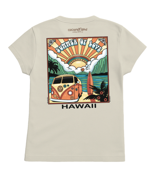 Volkswagen Summer Of Love Scenic - Coconut Dyed Short Sleeve Crewneck T-Shirt