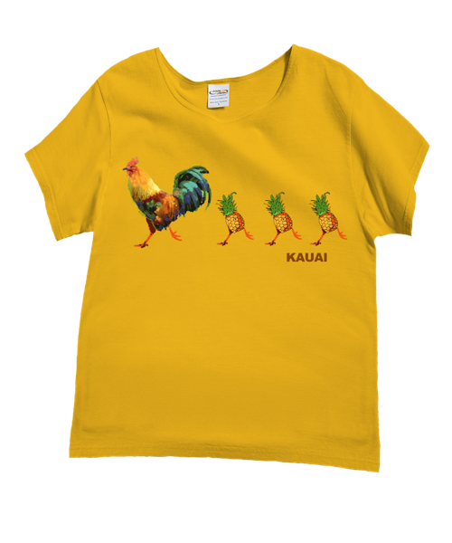 Pineapple Run - Pineapple Dyed Short Sleeve Scoop Neck T-Shirt