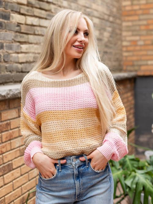 Multi Color Loose Fit Sweater