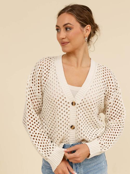 By Together Kensley Open Knit Cardigan