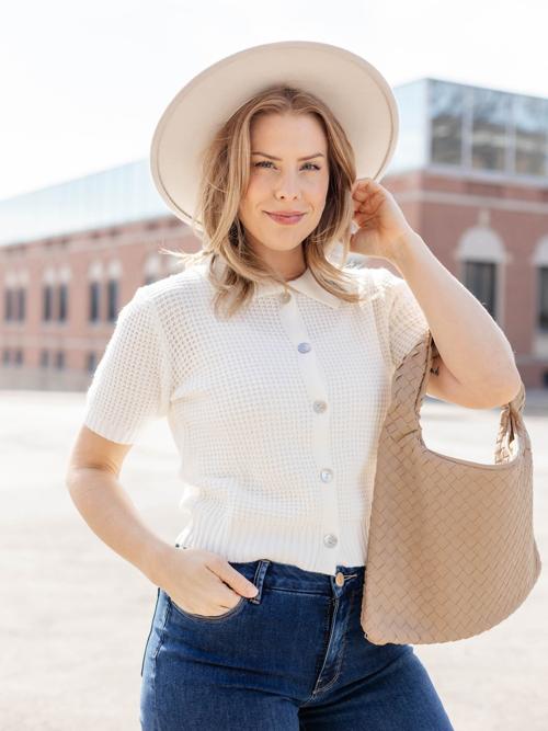 PINCH Button Down Sweater Top