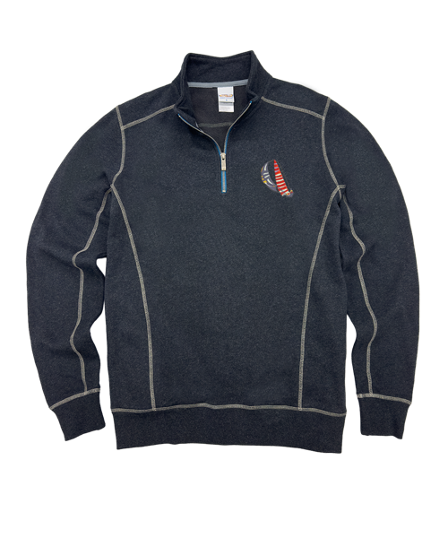Painted Sails - Charcoal/Heather Long Sleeve Mountain Peak Pullover