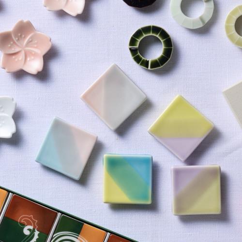 Rainbow Glaze Chopstick Rest Set