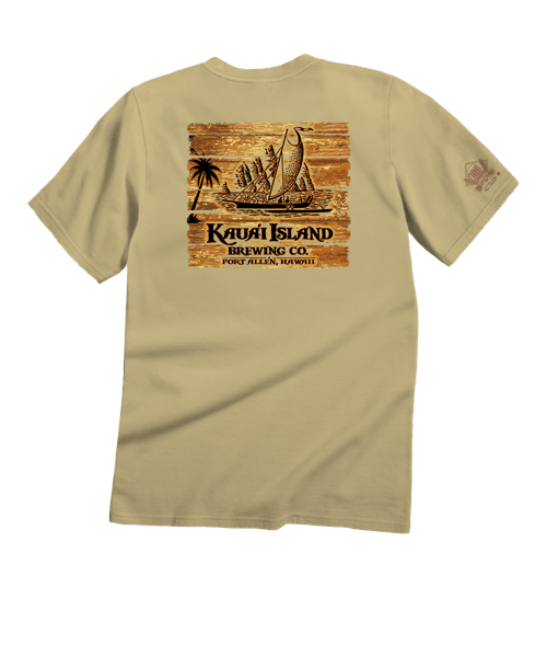 Kauai Island Brewing Co Branded - Beer Dyed Short Sleeve Crewneck T-Shirt