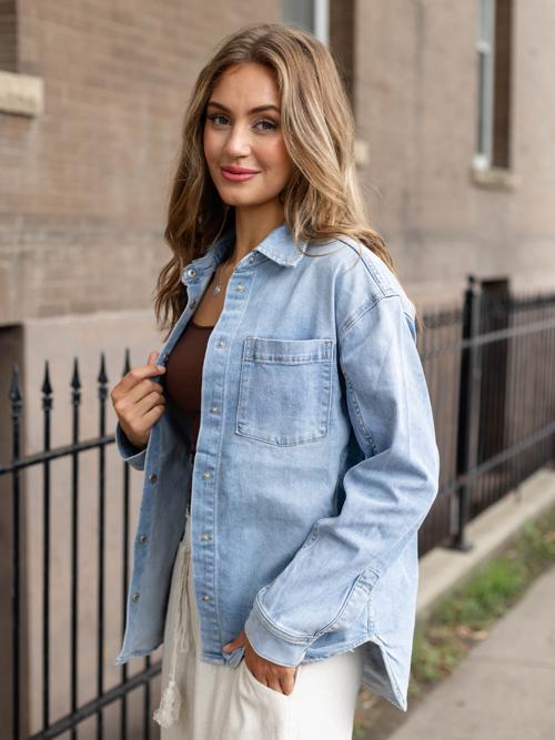 MICA Koi Bleu Washed Denim Shirt