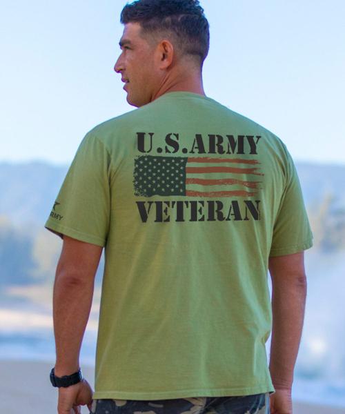 US Army Veteran - Hemp Dyed Short Sleeve Crewneck T-Shirt