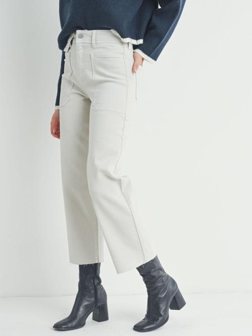 Just Black Sea Salt High Rise Utility Wide Leg