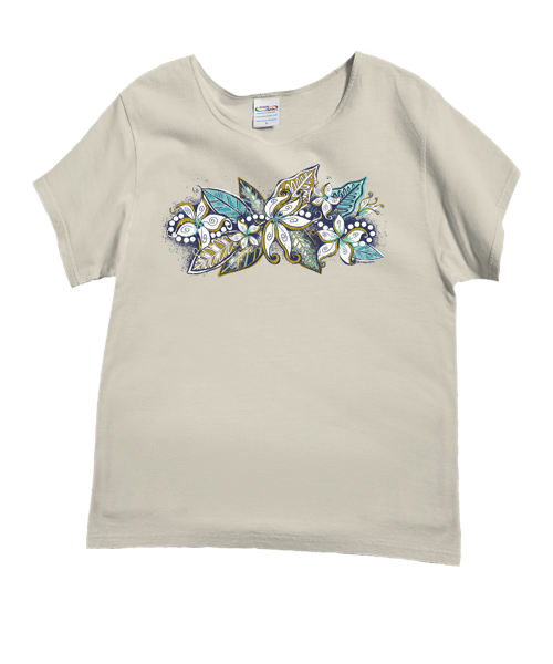 Stranded Mokihana - Coconut Dyed Short Sleeve Scoop Neck T-Shirt