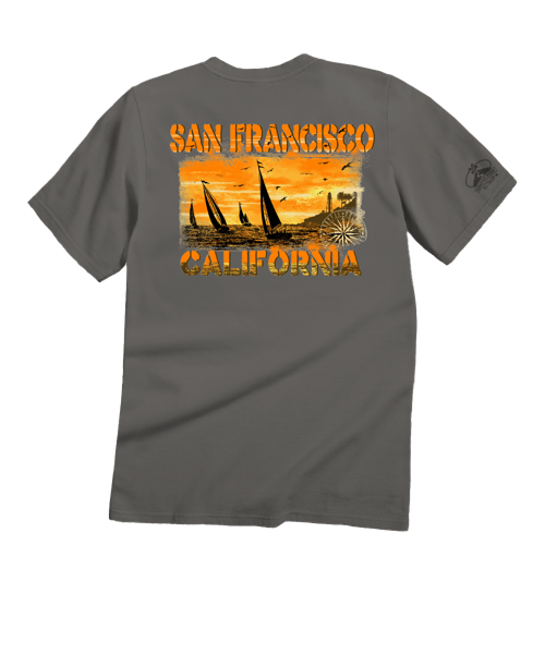 Sailboats - Crater Dyed® Short Sleeve Crewneck T-Shirt