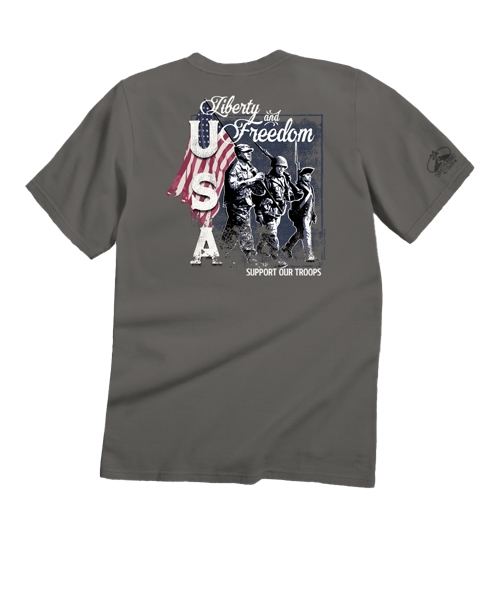 Our Troops - Crater Dyed® Short Sleeve Crewneck T-Shirt