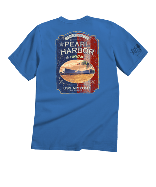 Pearl Harbor Vintage - Blue Hawaii Dyed Short Sleeve Crewneck T-Shirt