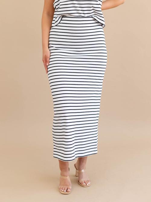 Z Supply Gail Stripe Midi Skirt