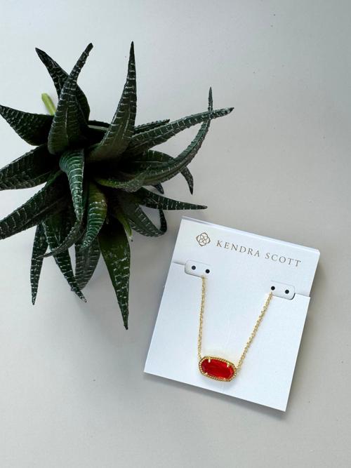 Kendra Scott Elisa Necklace - Gold Red Illusion