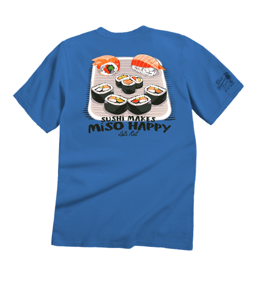 Miso Happy - Blue Hawaii Dyed Short Sleeve Crewneck T-Shirt