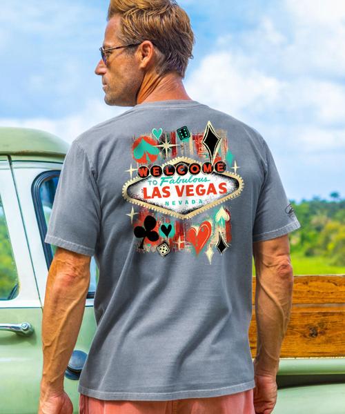 Vintage Vegas Sign - Crater Dyed® Short Sleeve Crewneck T-Shirt