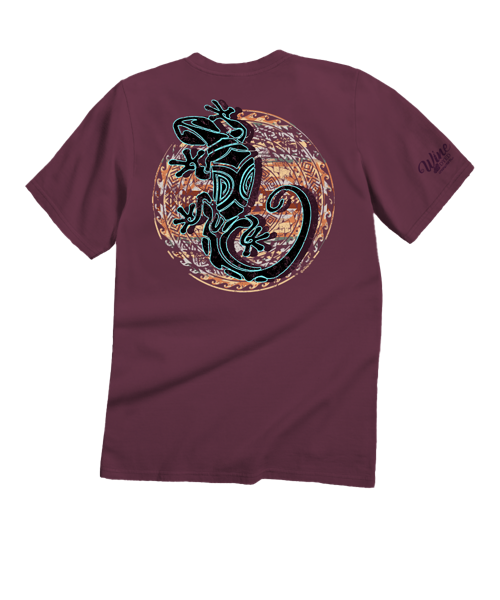 Southwestern Gecko - Wine Dyed Short Sleeve Crewneck T-Shirt