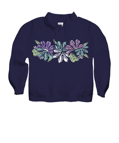 Naupaka Band - Grape Dyed Long Sleeve Lightweight Pullover