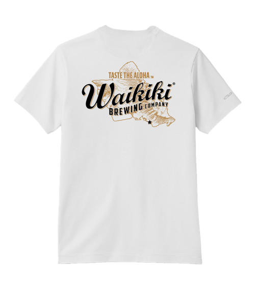 Waikiki Brewing Co Oahu - White Short Sleeve Pima T-Shirt