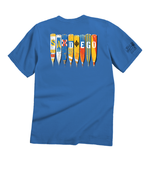 Oars - Blue Hawaii Dyed Short Sleeve Crewneck T-Shirt