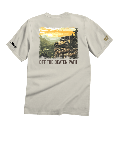 Jeep Beaten Path - Coconut Dyed Short Sleeve Crewneck T-Shirt