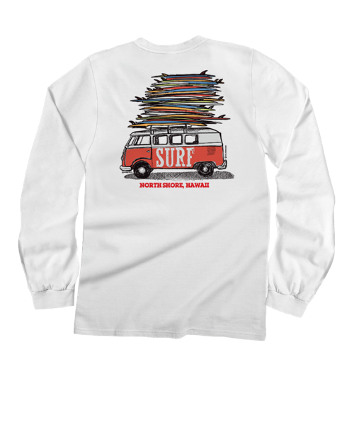 Volkswagen Surfmobile - White Long Sleeve Crewneck T-Shirt