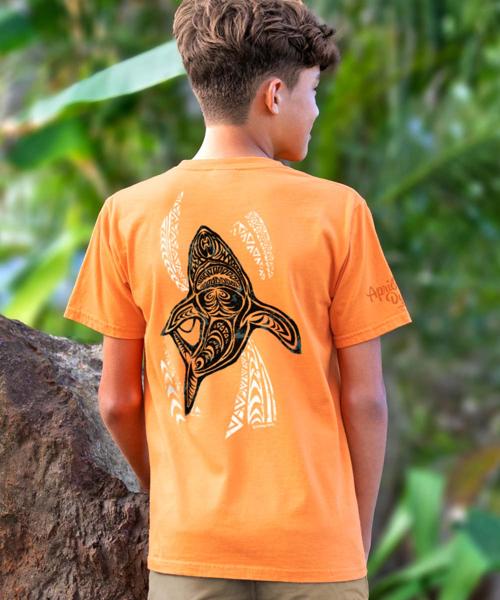 Shark Wave - Apricot Dyed Short Sleeve Crewneck T-Shirt